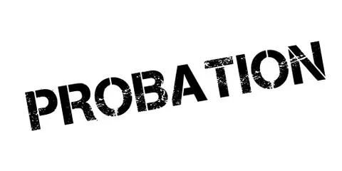 Probation rubber stamp Illustrazione stock