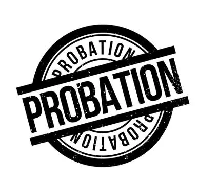 Probation rubber stamp Illustrazione stock