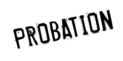 Probation rubber stamp Stock Illustration