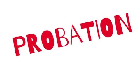 Probation rubber stamp Stock Illustration