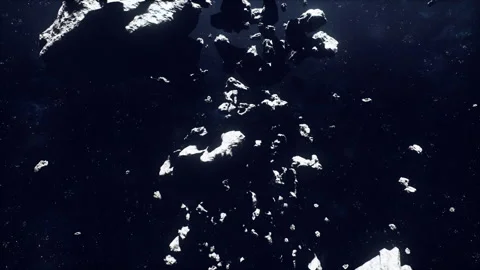Probe studies pattern created by icy particles around faint planet Stock Footage 334326494
