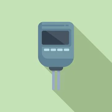 Probe test kit icon flat vector. Ph meter device Stock Illustration