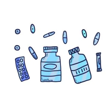 Probiotic concept isolated. Flat illustration. Stock Illustration