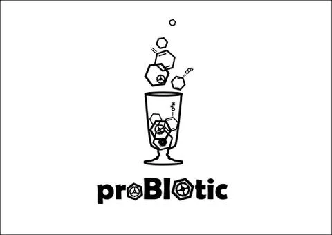 Probiotic in glass Stock Illustration