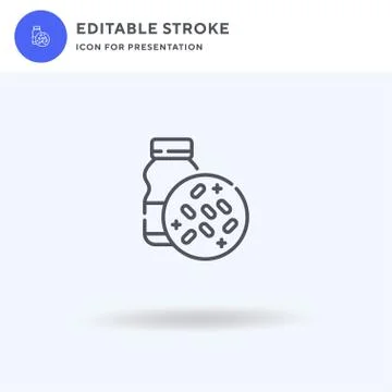 Probiotic icon vector, filled flat sign, solid pictogram isolated on white, l Stock Illustration