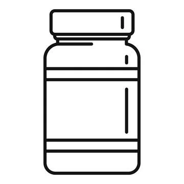 Probiotic pills icon outline vector. Lactobacillus bacteria 스톡 일러스트