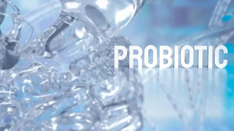 The Probiotic text on sci background for health concept 3d Rendering.. Stock Photos