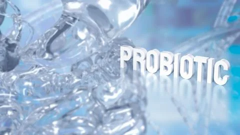 The Probiotic text on sci background for health concept 3d Rendering.. Stock Photos