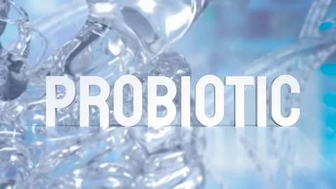 The Probiotic text on sci background for health concept 3d Rendering.. Stock Photos
