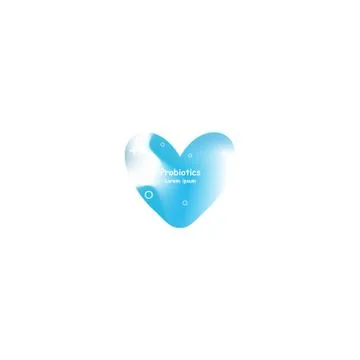 Probiotics bacteria and heart vector design. Concept of design with 스톡 일러스트