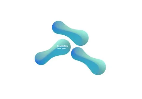 Probiotics bacteria vector design. Concept of design with Lactobacillus Stock Illustration