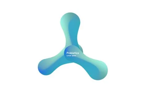 Probiotics bacteria vector design. Concept of design with Lactobacillus Stock Illustration