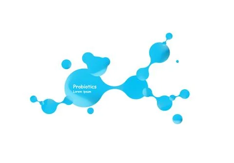 Probiotics bacteria vector design. Concept of design with Lactobacillus Stock Illustration