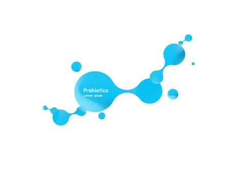 Probiotics bacteria vector design. Concept of design with Lactobacillus Stock Illustration