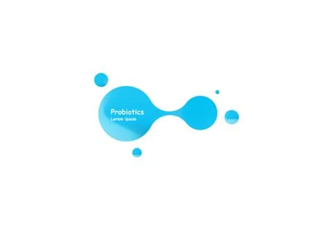 Probiotics bacteria vector design. Concept of design with Lactobacillus Stock Illustration