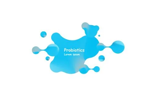 Probiotics bacteria vector design. Concept of design with Lactobacillus Stock Illustration