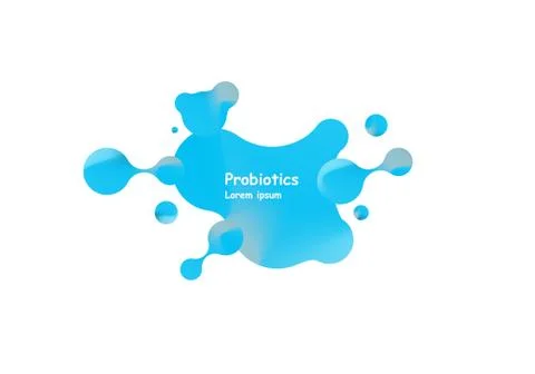 Probiotics bacteria vector design. Concept of design with Lactobacillus Stock Illustration