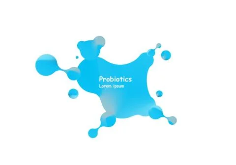 Probiotics bacteria vector design. Concept of design with Lactobacillus Stock Illustration