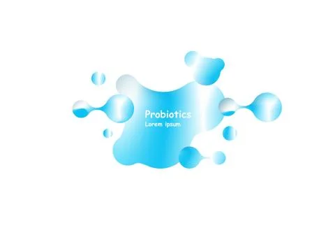 Probiotics bacteria vector design. Concept of design with Lactobacillus Stock Illustration