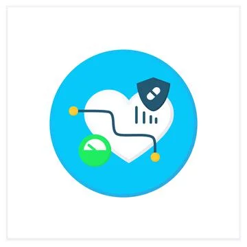 Probiotics flat icon Illustrazione stock