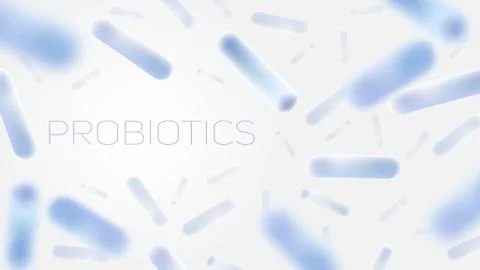 Probiotics, live bacteria and microorganisms vector illustration 스톡 일러스트
