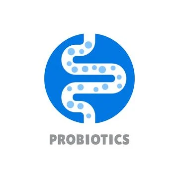 Probiotics Logo on White Background. Vector Stock Illustration