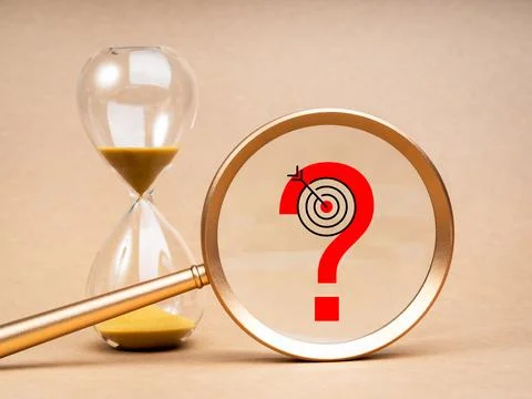 Problem analysis and solving, time to making right decision concept. Red qu.. Stock Photos