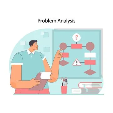 Problem analysis concept. Flat vector illustration 스톡 일러스트