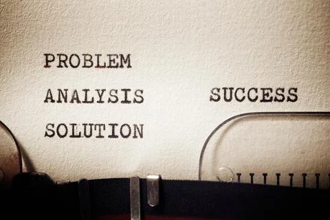 Problem analysis solution and success 库存照片
