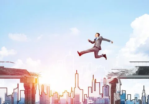 Problem and difficulties overcoming concept. Stock Photos