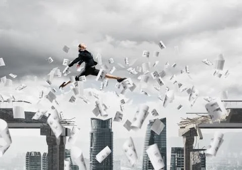 Problem and difficulties overcoming concept. Stock Photos