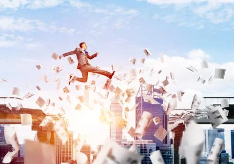 Problem and difficulties overcoming concept. Stock Photos