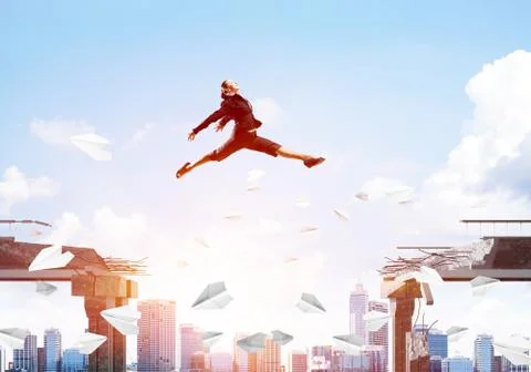 Problem and difficulties overcoming concept. Stock Photos