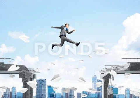 Problem and difficulties overcoming concept. Stock Photos