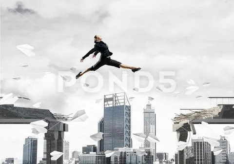 Problem and difficulties overcoming concept. Stock Photos