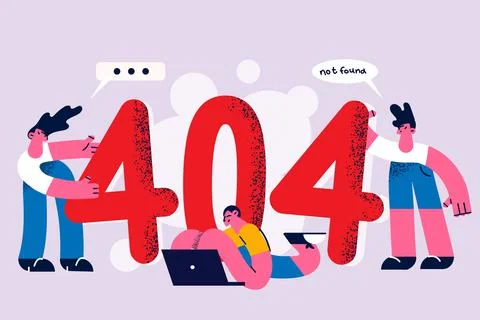 Problem and error online concept. Stock Illustration