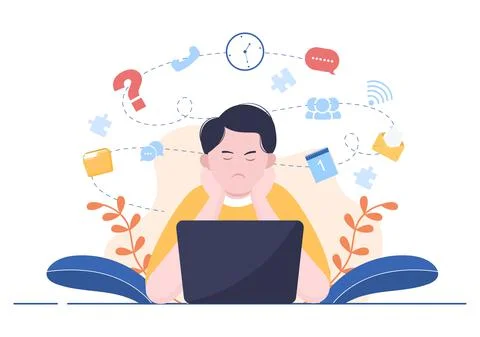 Problem and Solution in Business Solving to Look Ideas with the Concept of Te Stock Illustration