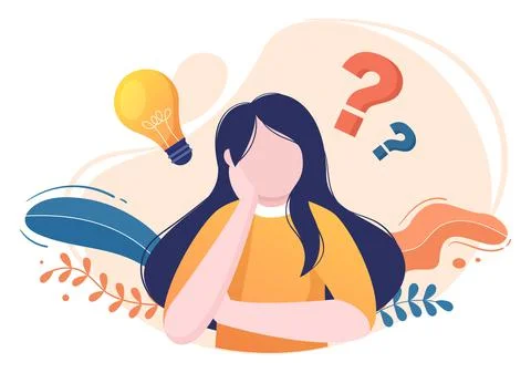 Problem and Solution in Business Solving to Look Ideas with the Concept of Te Stock Illustration