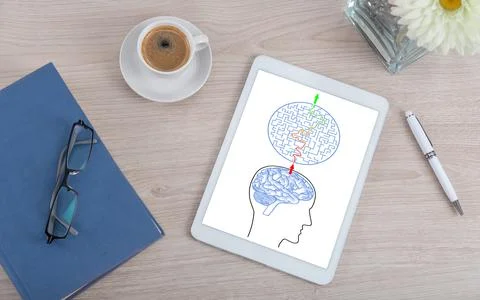 Problem and solution concept on a digital tablet Stock Photos