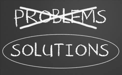Problem and solution concept Illustrazione stock