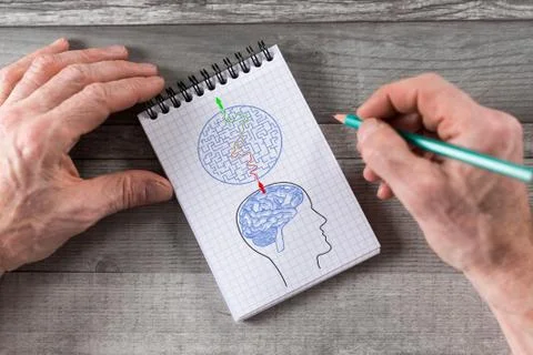 Problem and solution concept on a notepad 스톡 사진