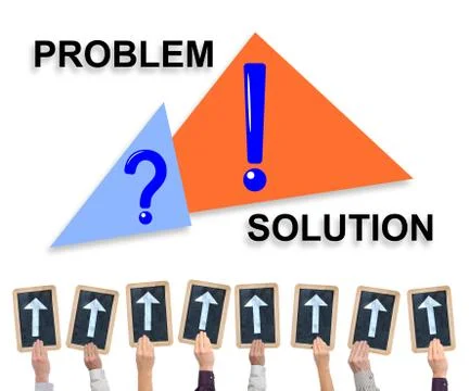Problem and solution concept on a whiteboard Stock-Fotos