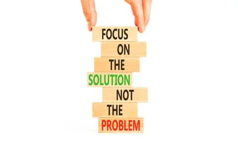 Problem and solution symbol. Concept words Focus on the solution not the pr.. 写真素材