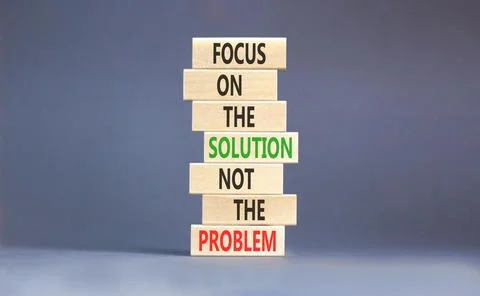 Problem and solution symbol. Concept words Focus on the solution not the pr.. 写真素材