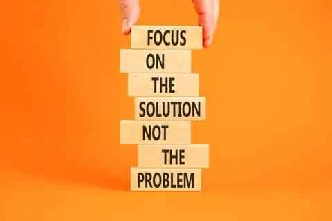 Problem and solution symbol. Concept words Focus on the solution not the pr.. 写真素材
