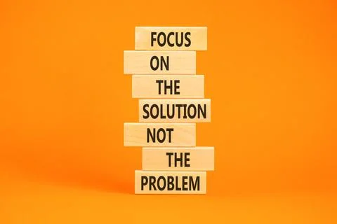 Problem and solution symbol. Concept words Focus on the solution not the pr.. 写真素材
