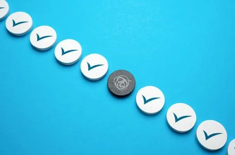 The problem and the unclear among the correct ones. A complicated matter. An  Stock Photos