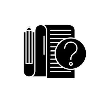 Problem black icon, vector sign on isolated background. Problem concept symbol Stock Illustration