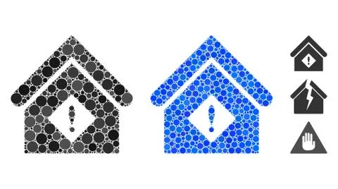Problem Building Composition Icon of Spheric Items Ilustración de archivo