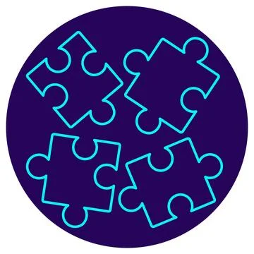 Problem Challenge Icon. Minimalistic neon outline Stock Illustration